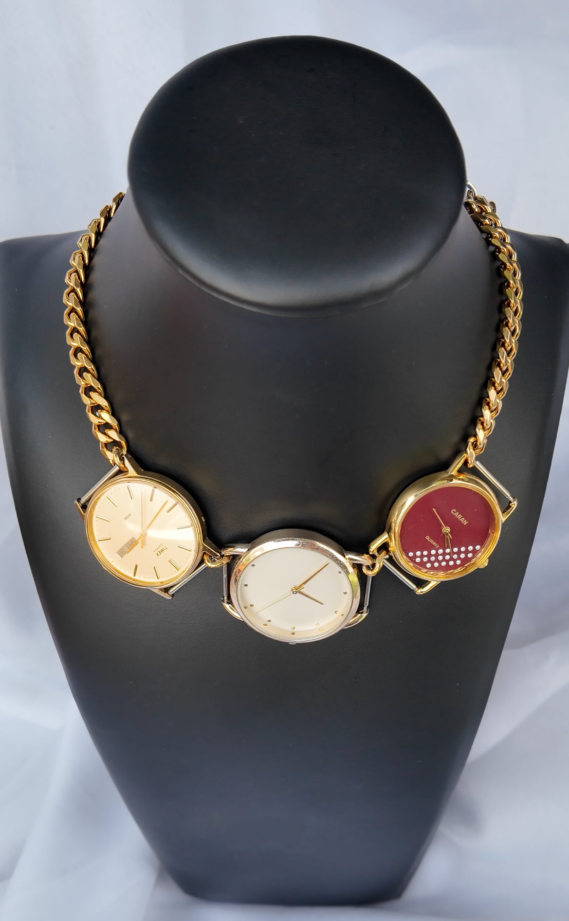 Red & Gold Watch Chain