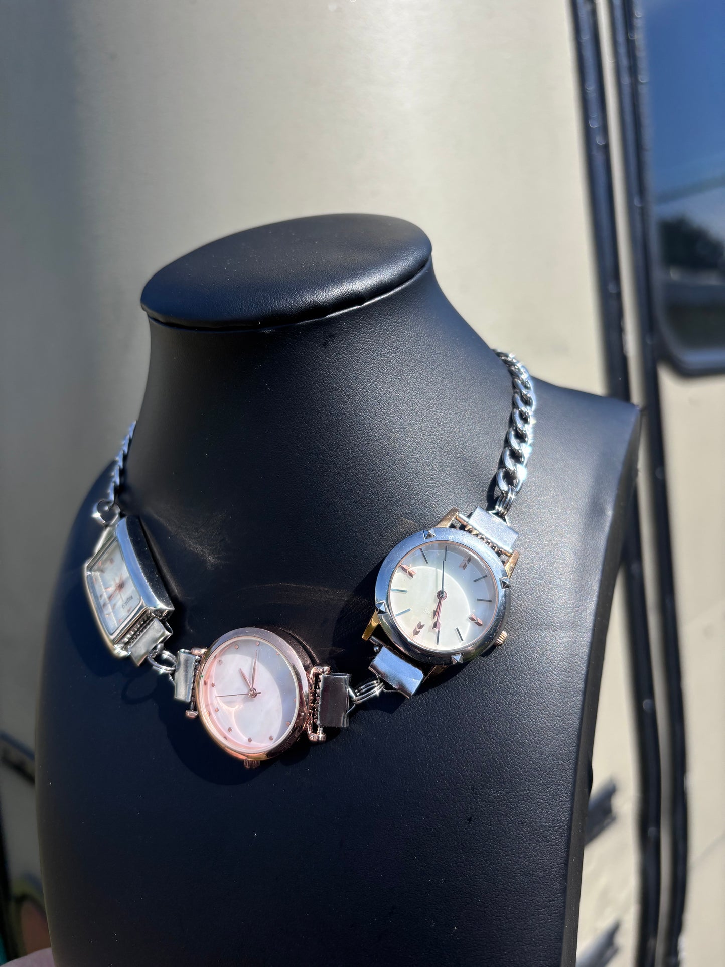 Rose Gold Watch Necklace