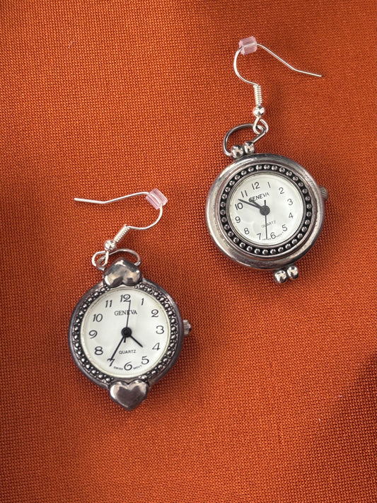 Watch earrings