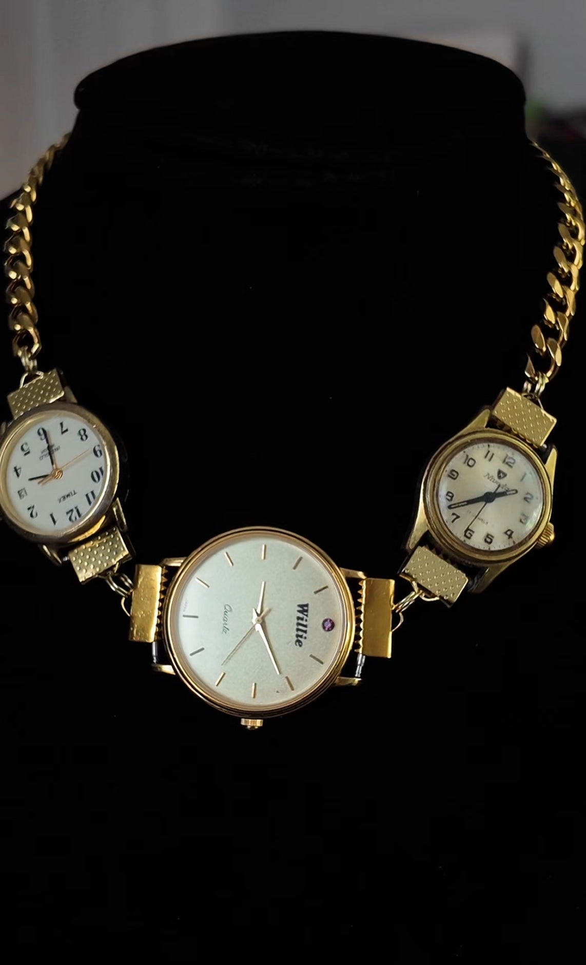 Gold Vintage Watch Necklace