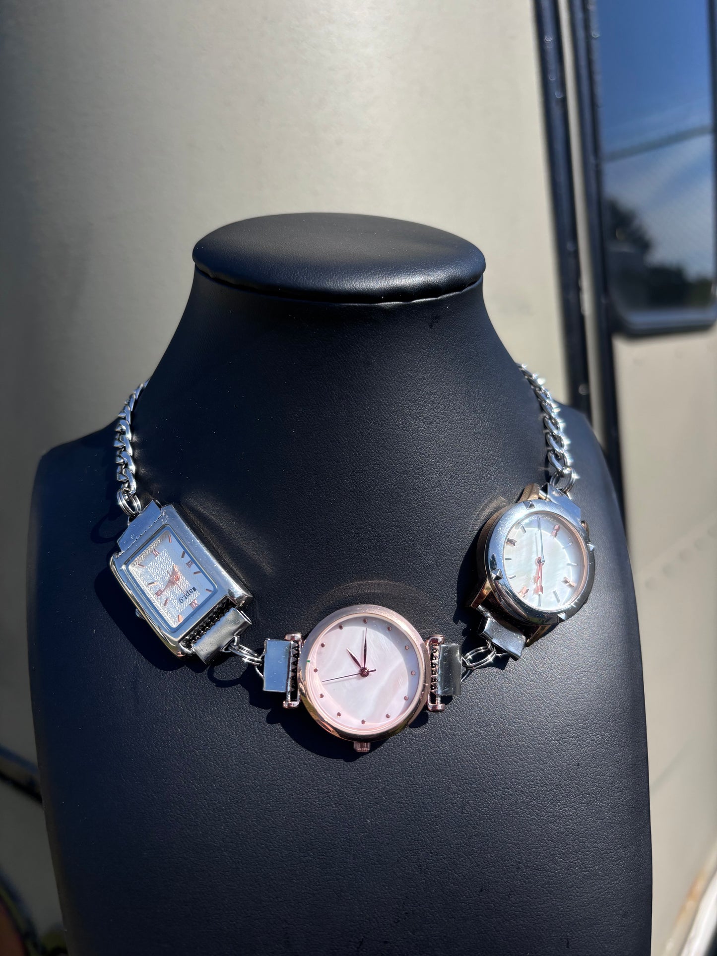 Rose Gold Watch Necklace