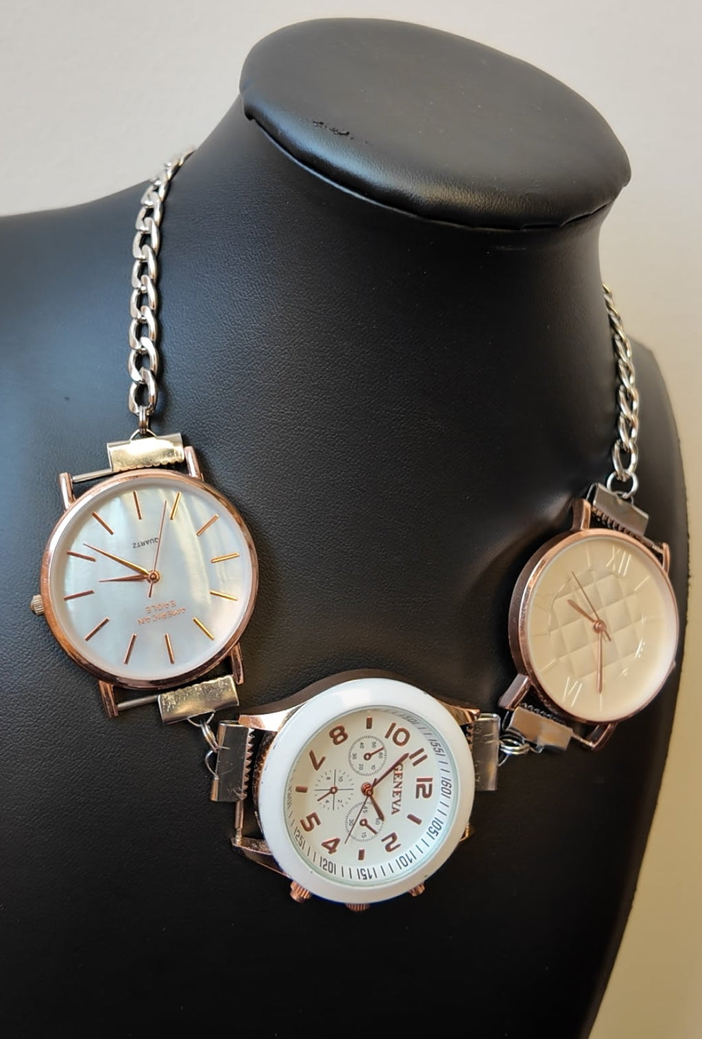 Rose Gold Watch Necklace