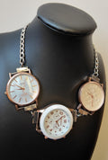 Rose Gold Watch Necklace