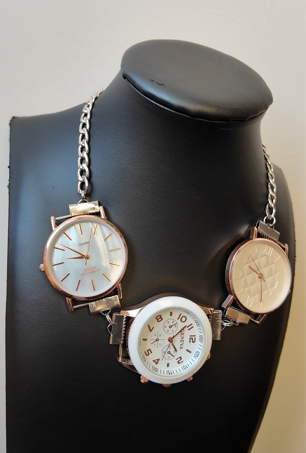 Rose Gold Watch Necklace