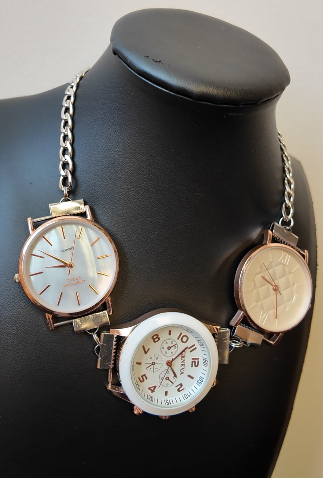 Rose Gold Watch Necklace