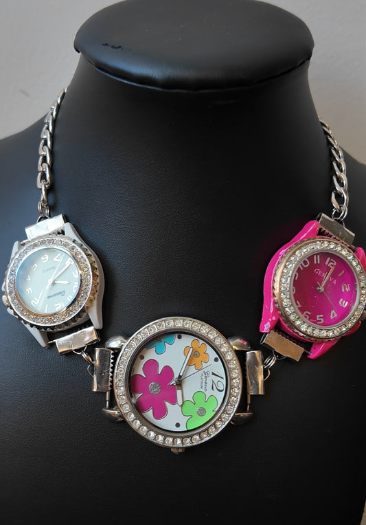 Flower Watch Necklace
