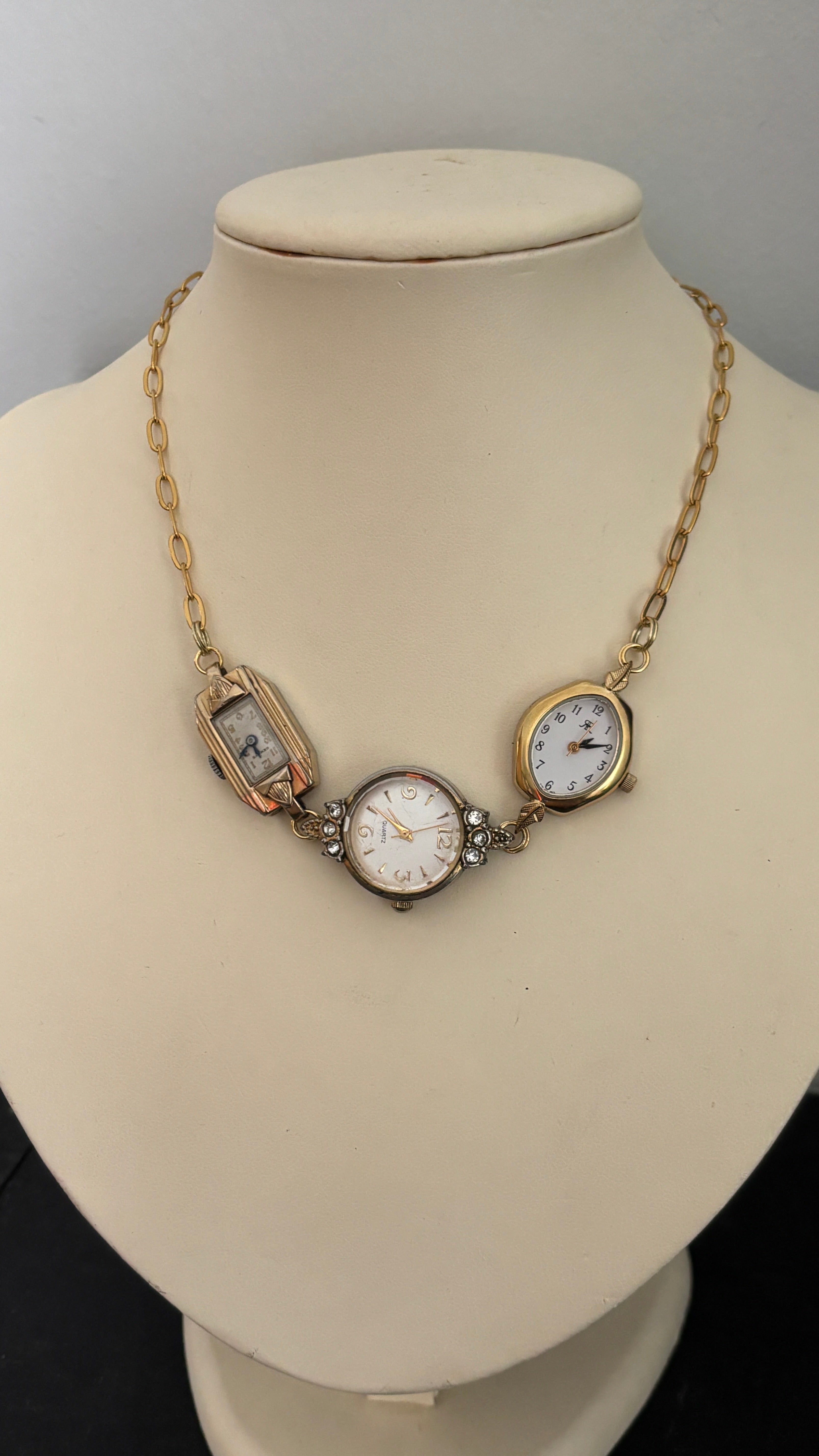 Vintage Gold Watch Necklace
