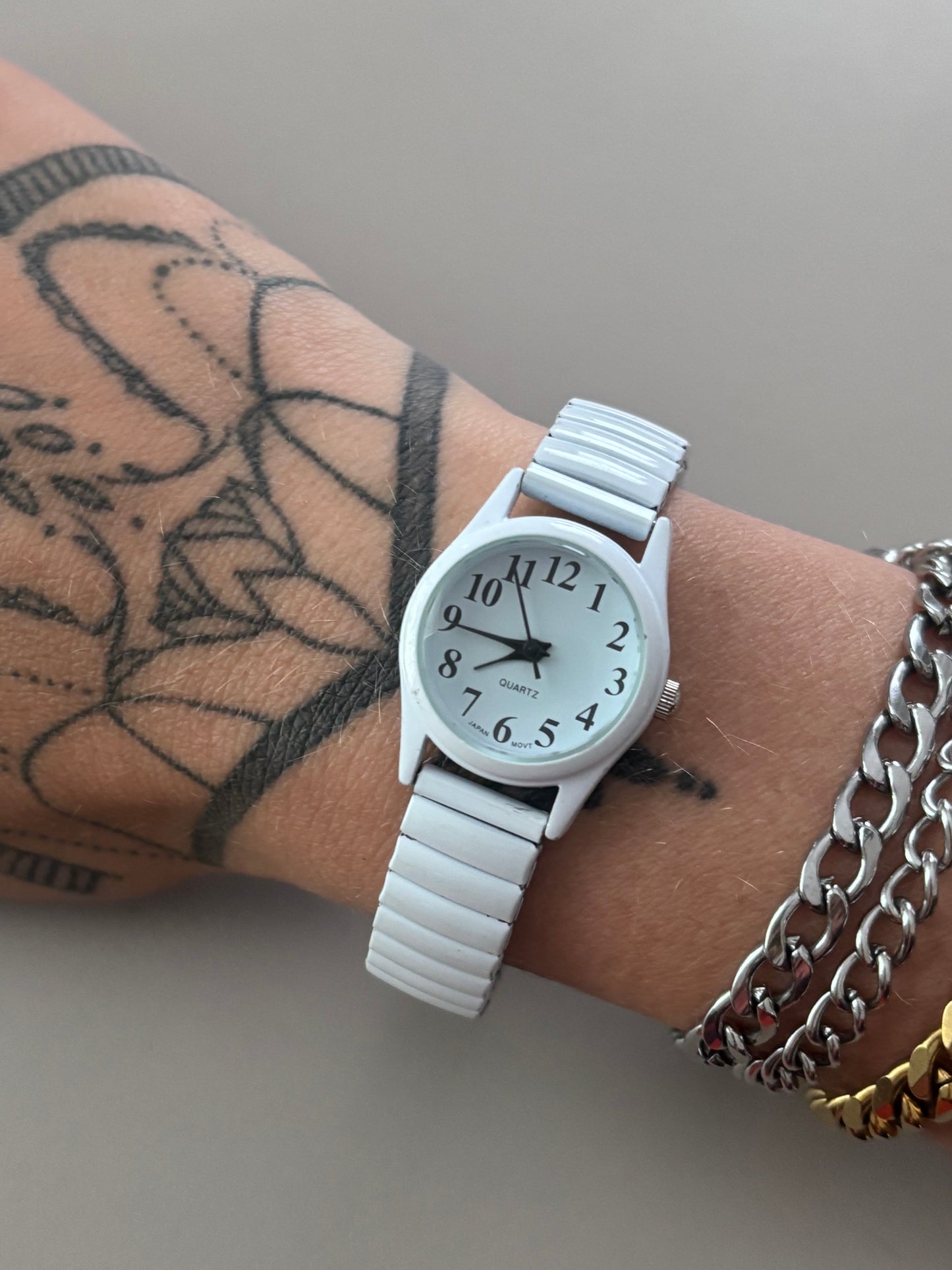 White Stretch Watch