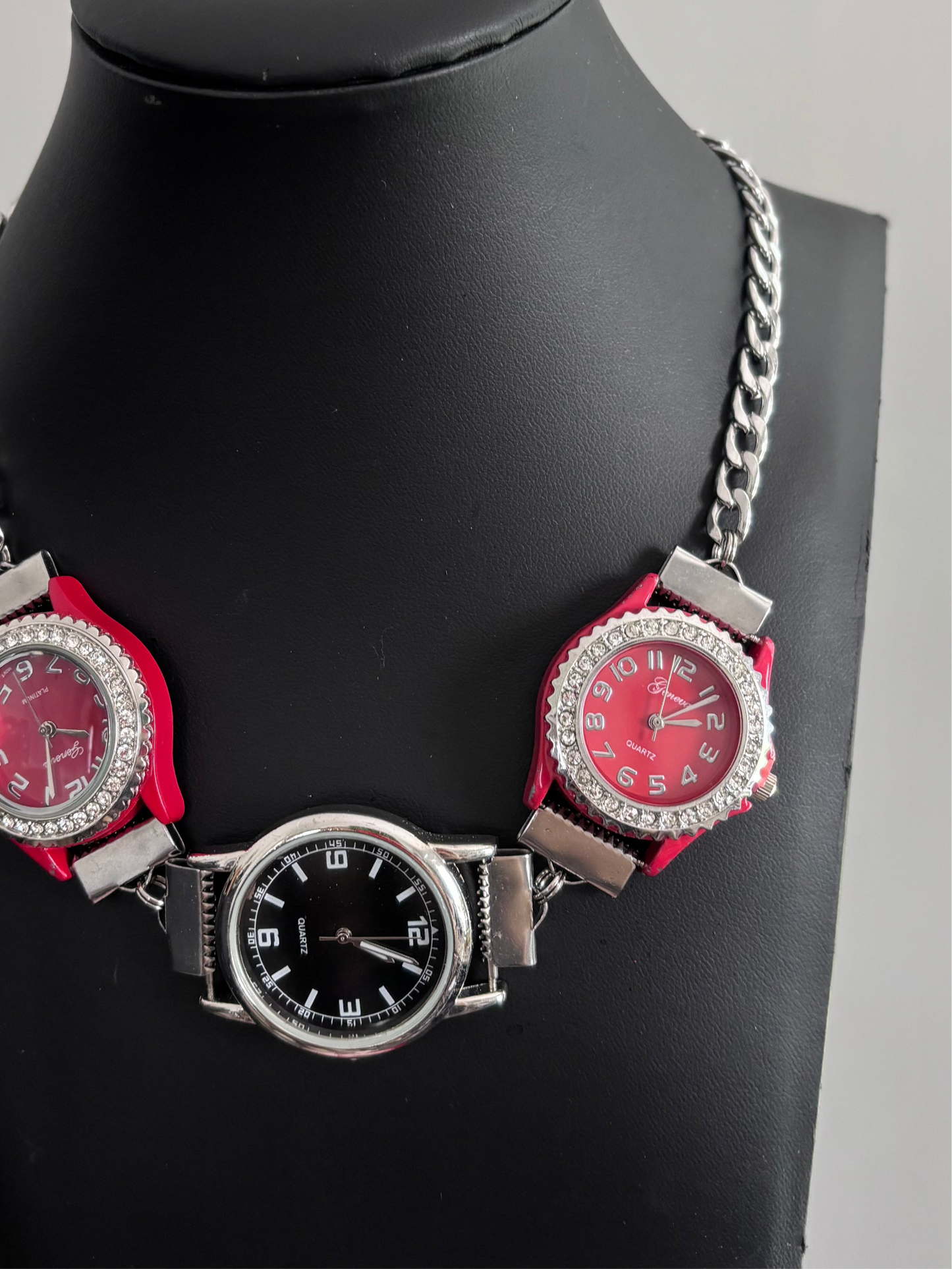 Red & Black Watch Chain