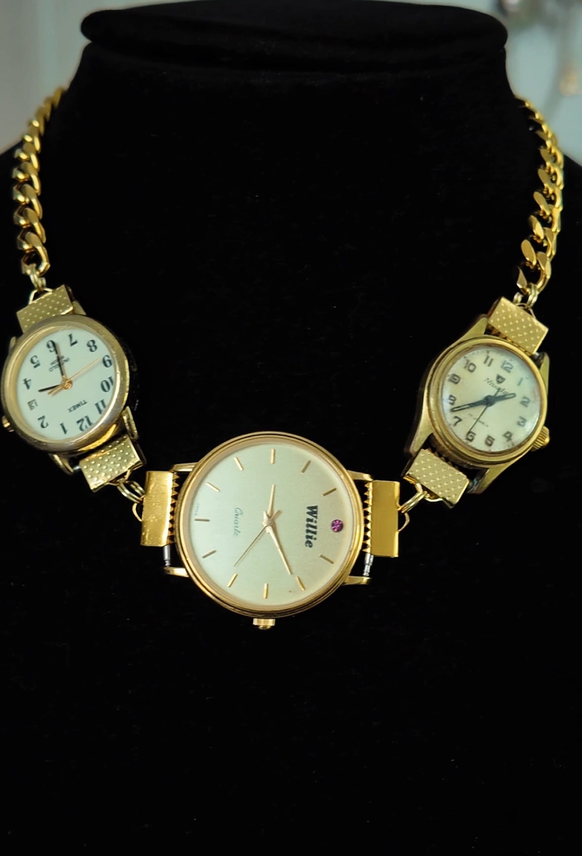 Gold Vintage Watch Necklace