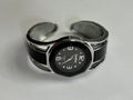 Black and Silver Bangle Watch