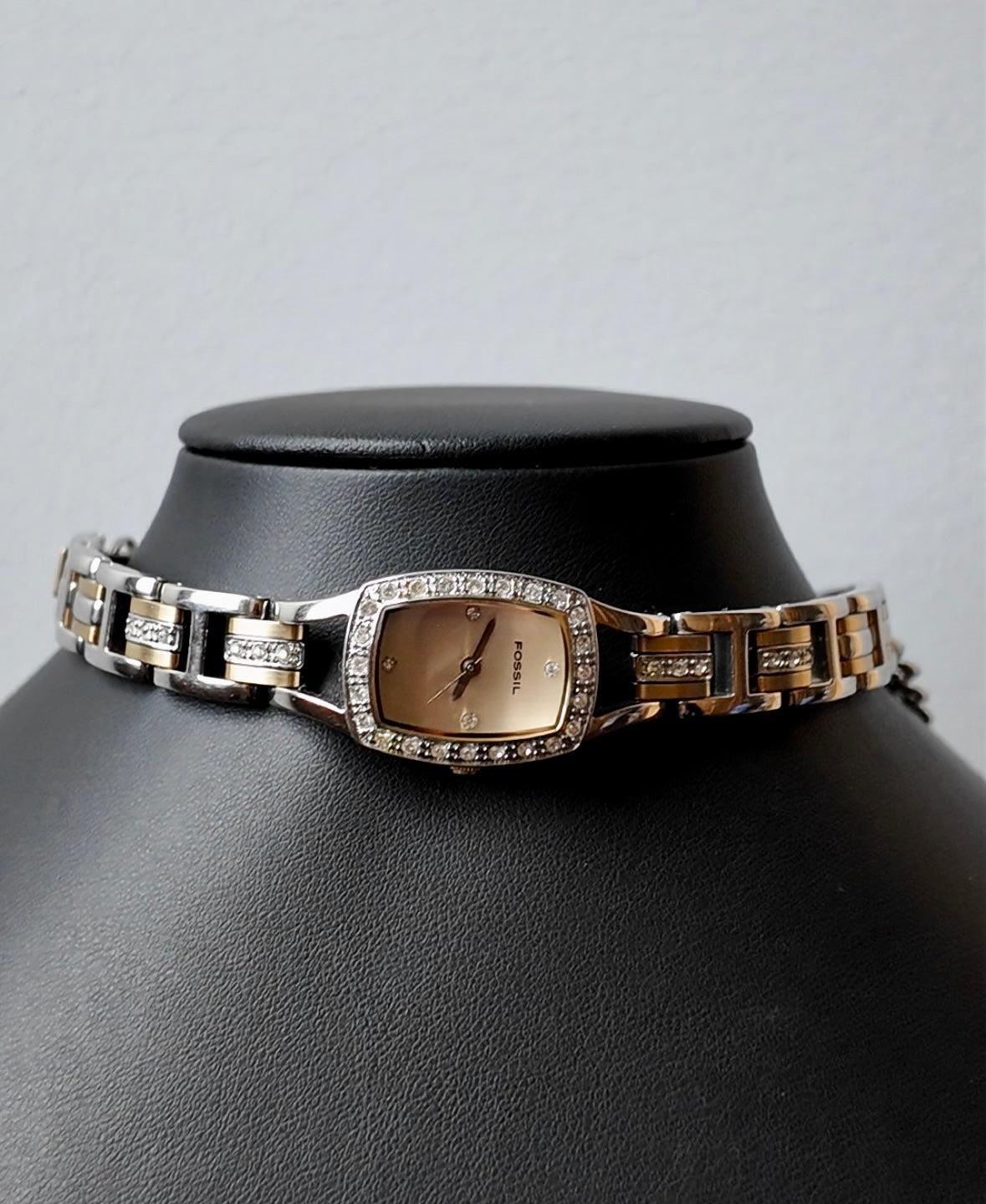 Mixed Metal Watch Choker
