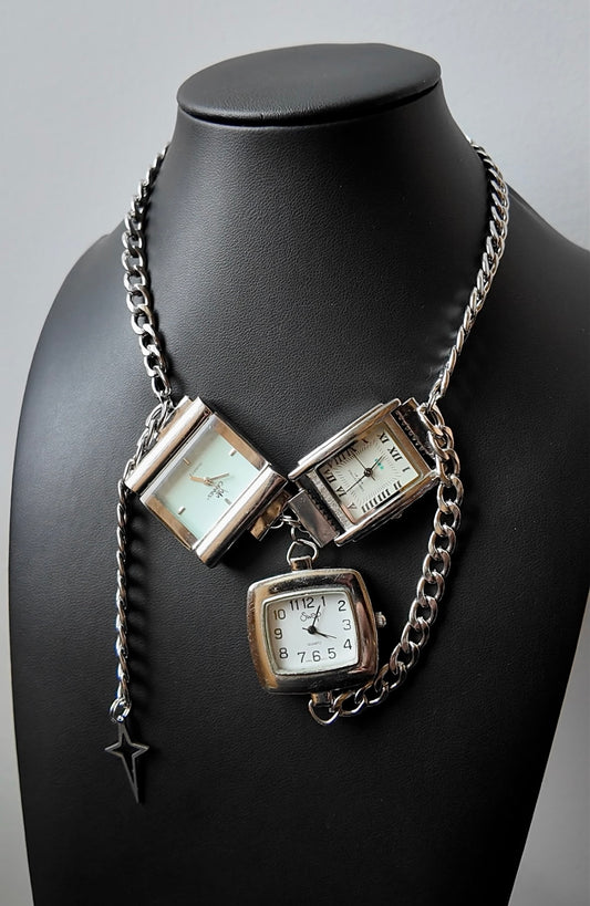 Star Charm Watch Necklace