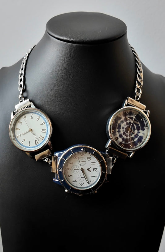 Tie Dye Watch Necklace