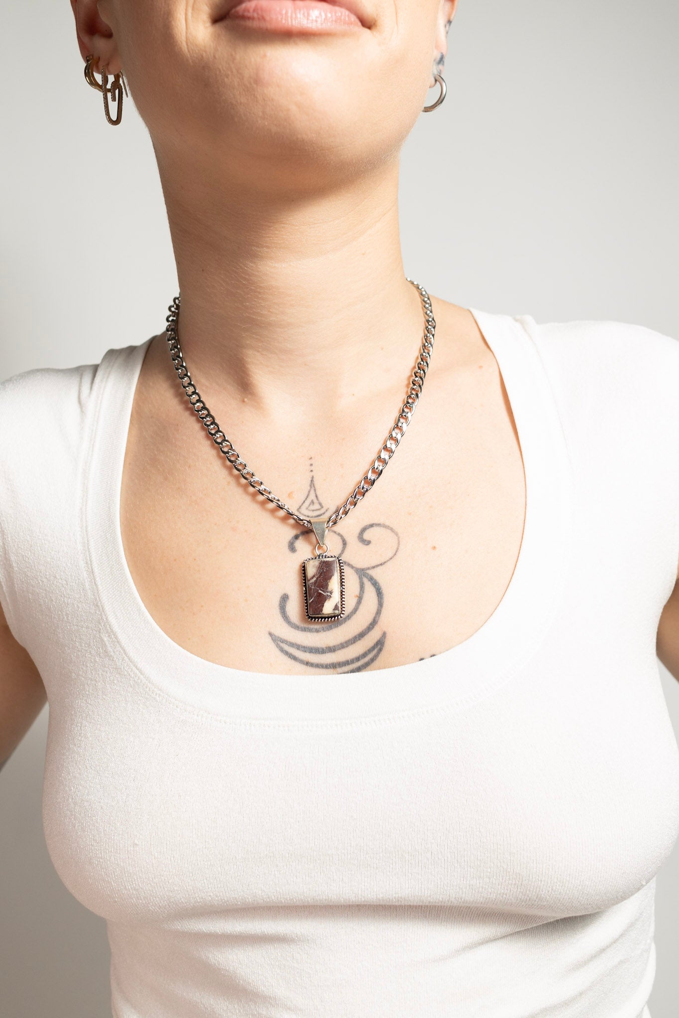 Stoned Charm Necklace