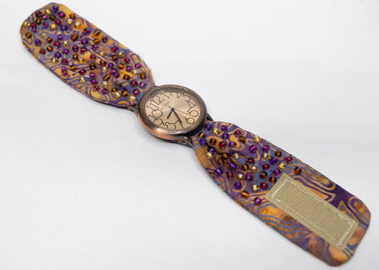 Purple Beaded Watch