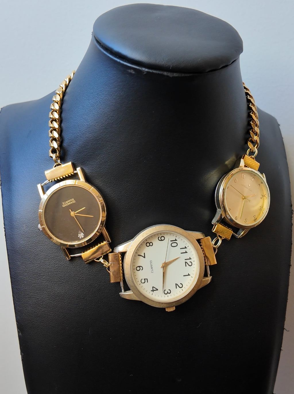 Black & Yellow Watch Necklace