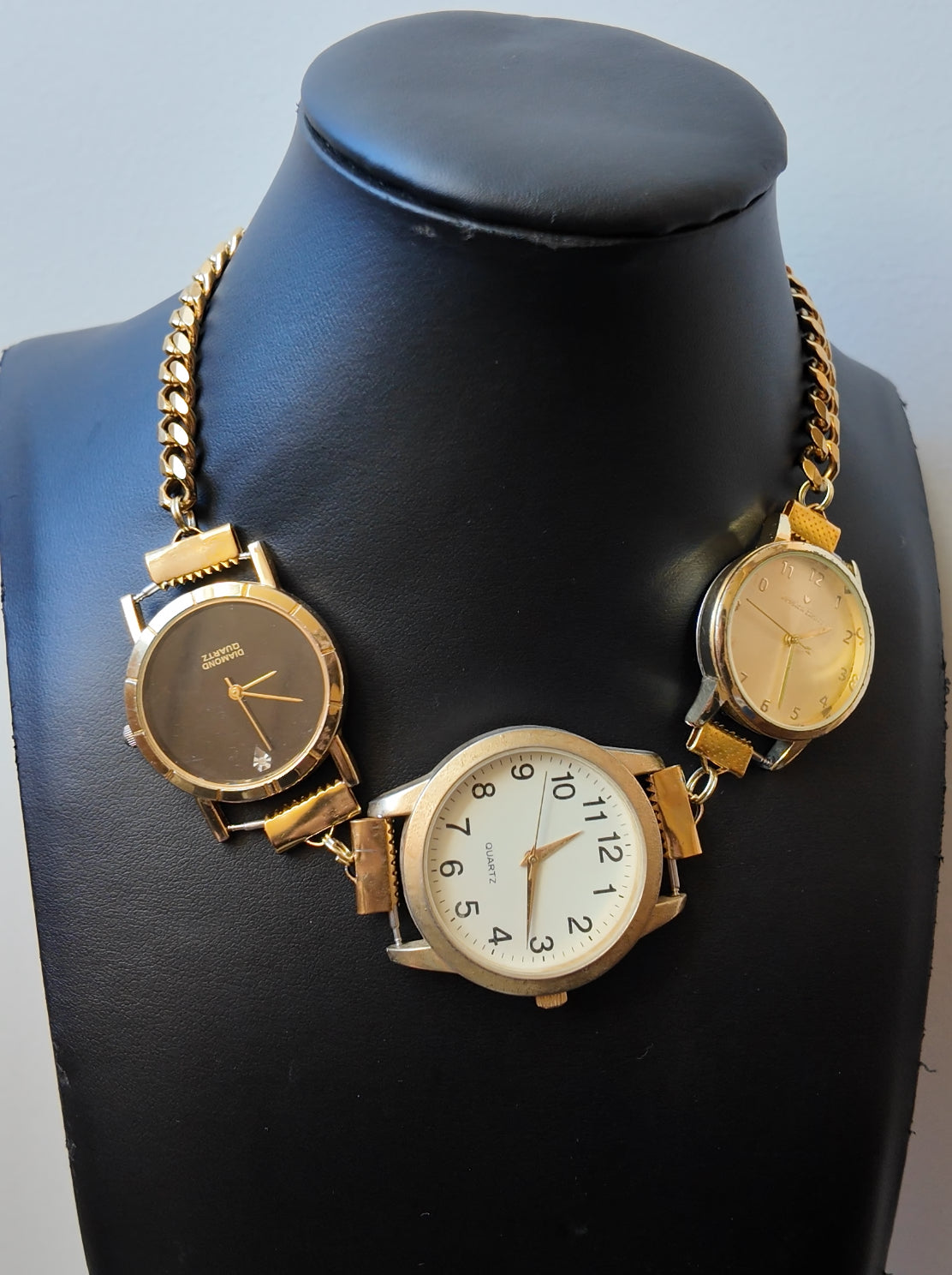 Black & Yellow Watch Necklace