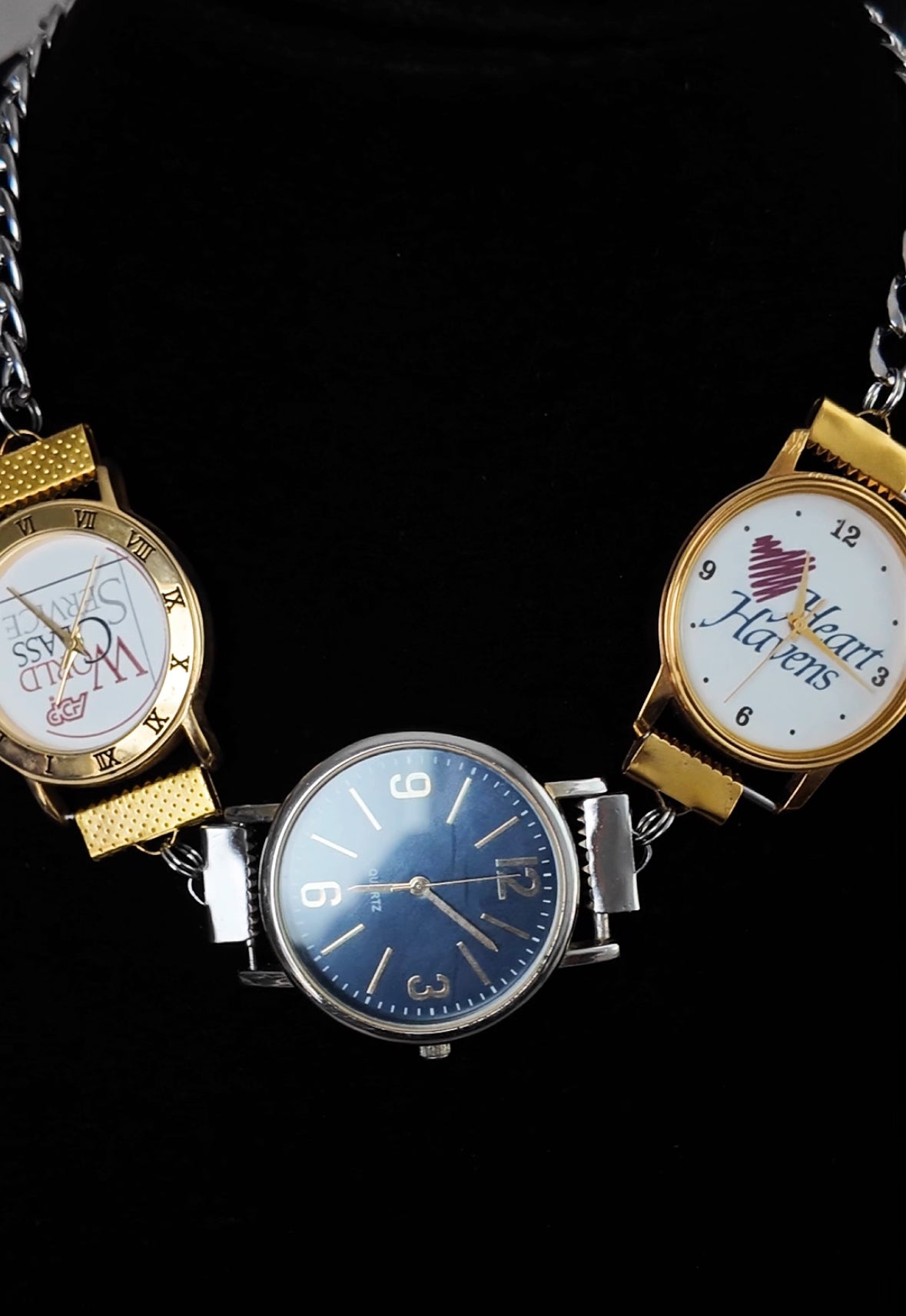 3 Faced Watch Necklace