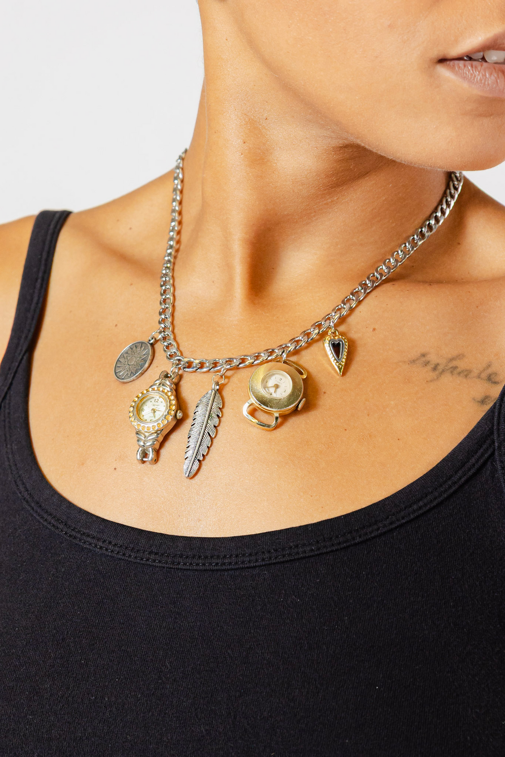 Clock Charm Necklace