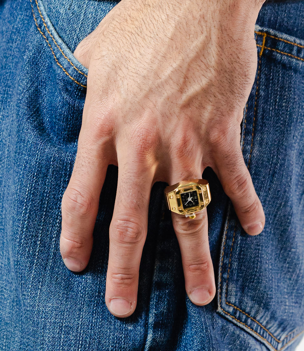 stretch watch ring, watch for finger, functional ring watch