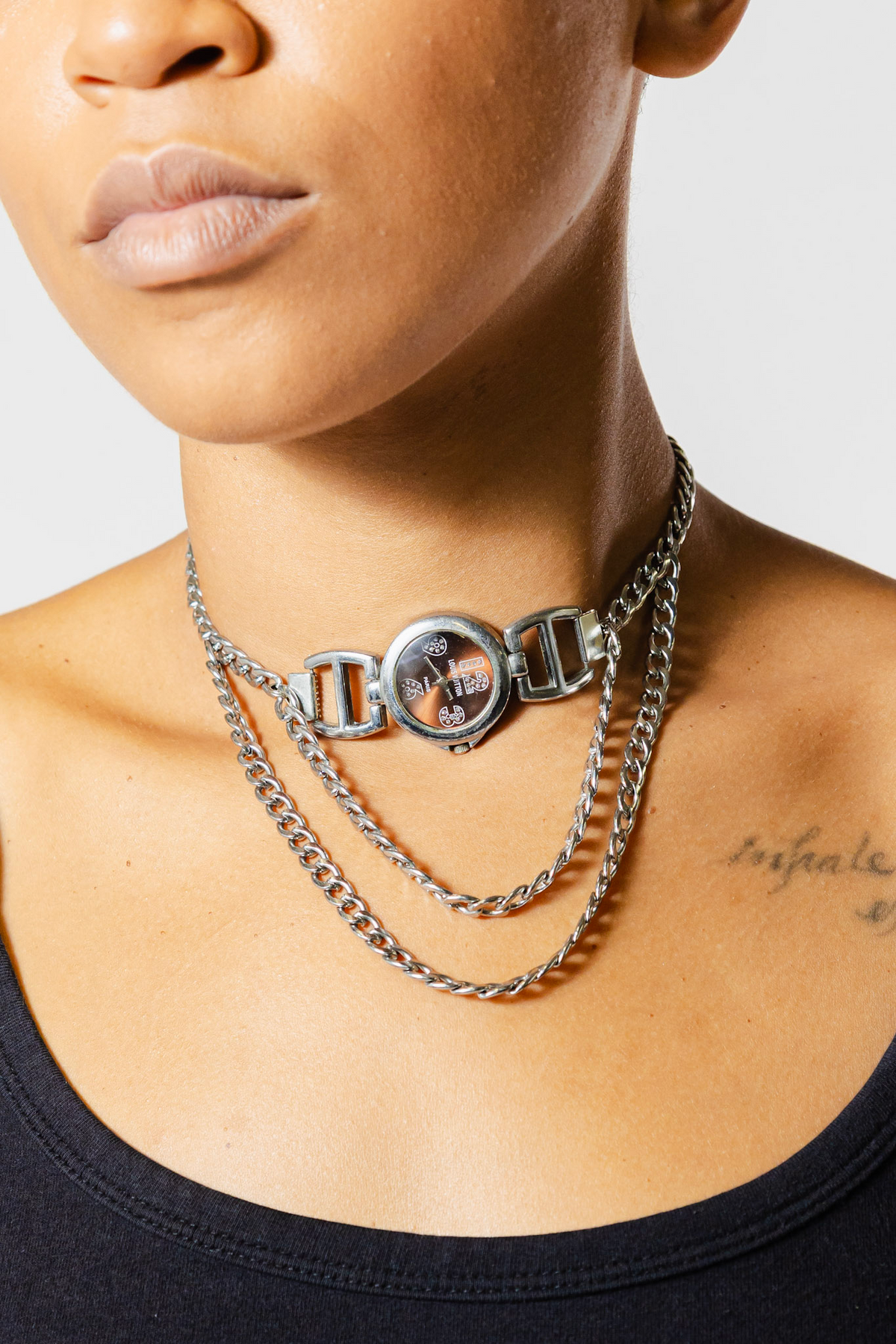 Louis Vuitton Layered Watch Necklace