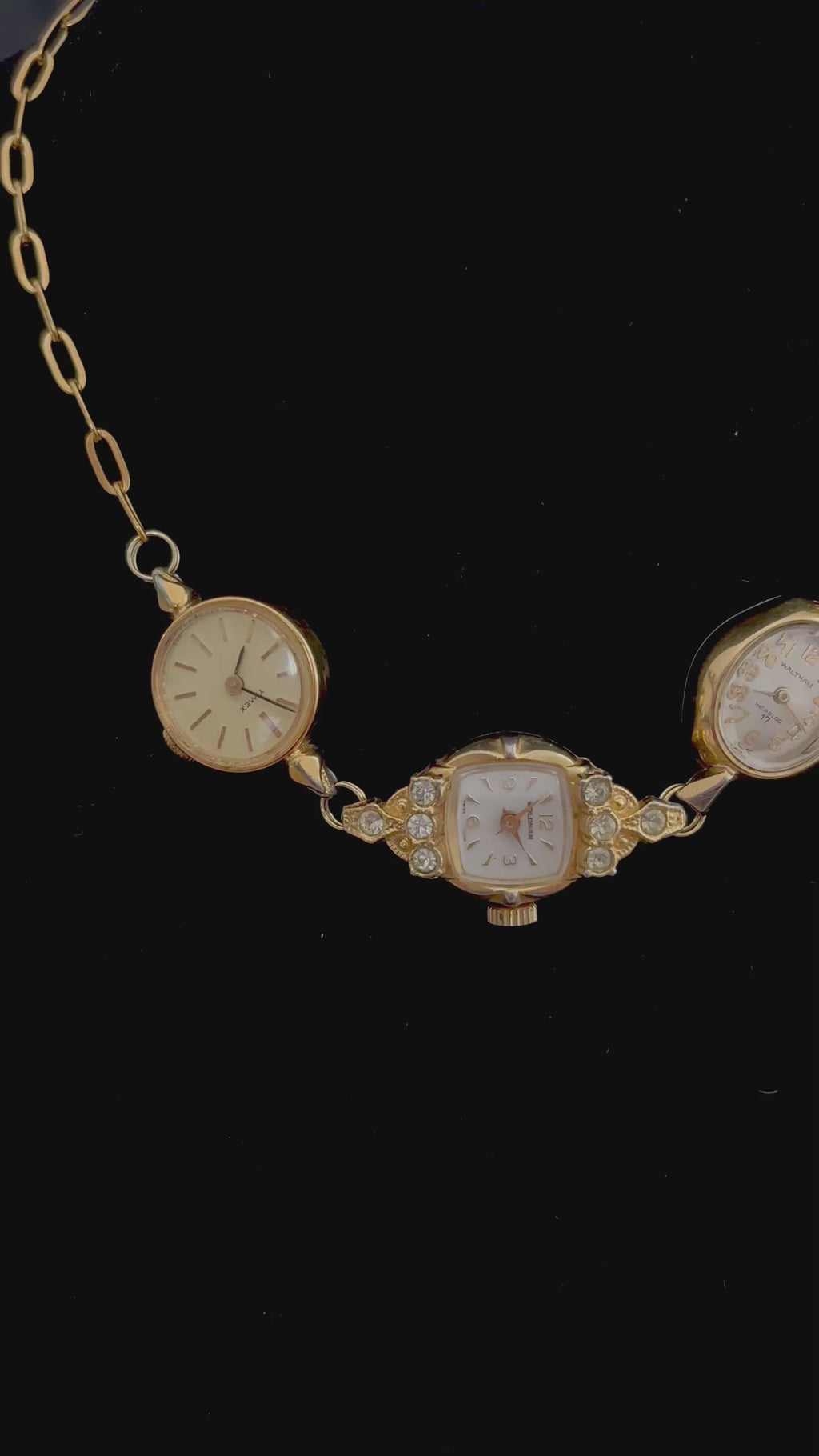Dainty Gold Vintage Watch Necklace