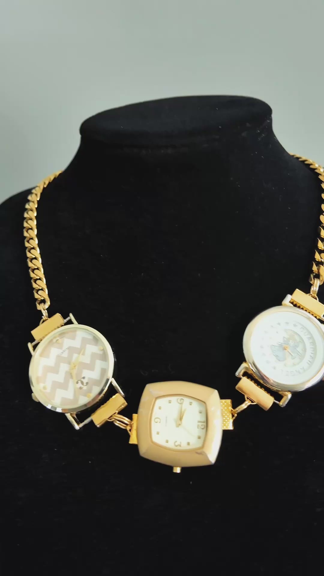 Golden Angel Watch Necklace