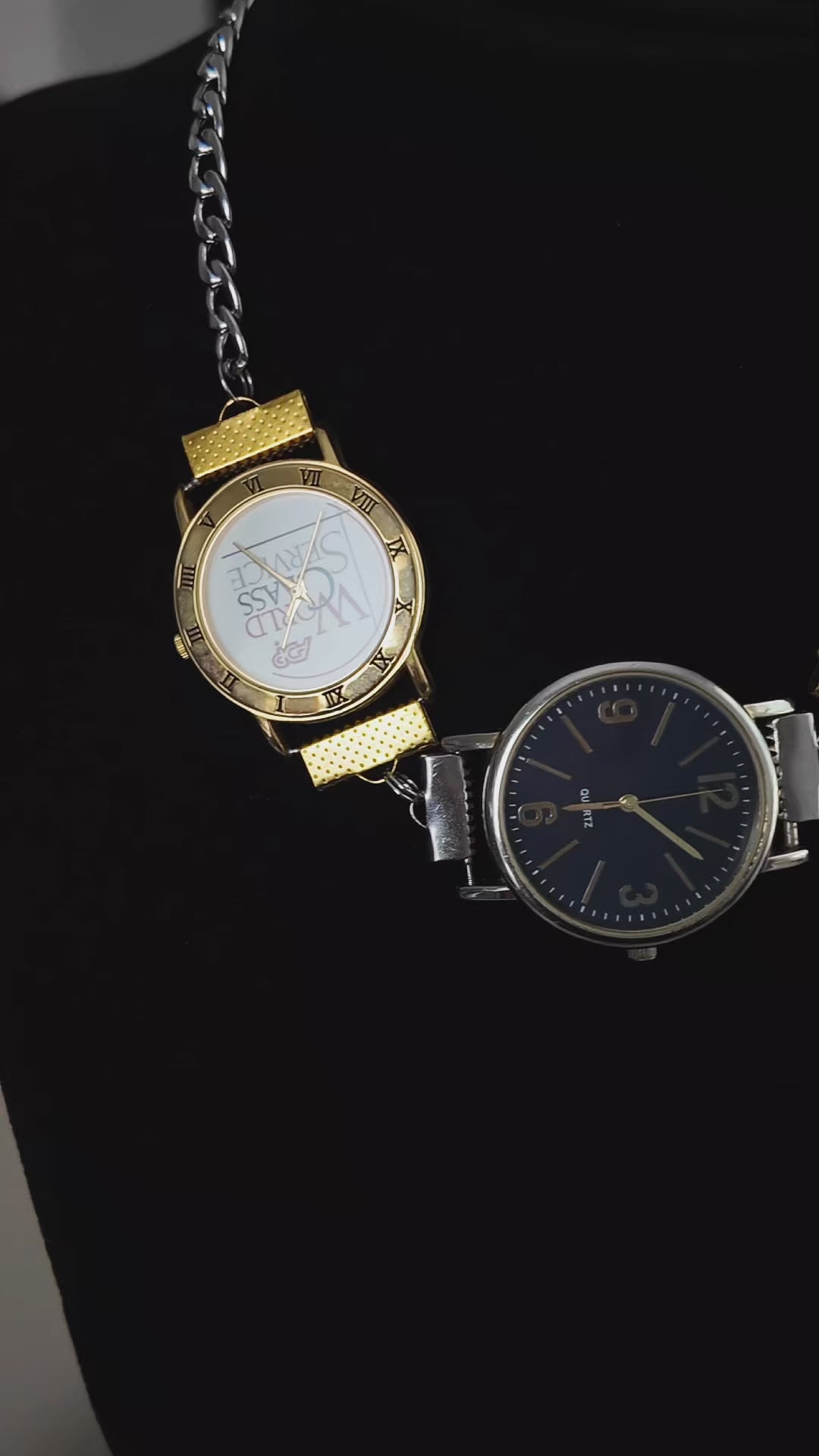 3 Faced Watch Necklace