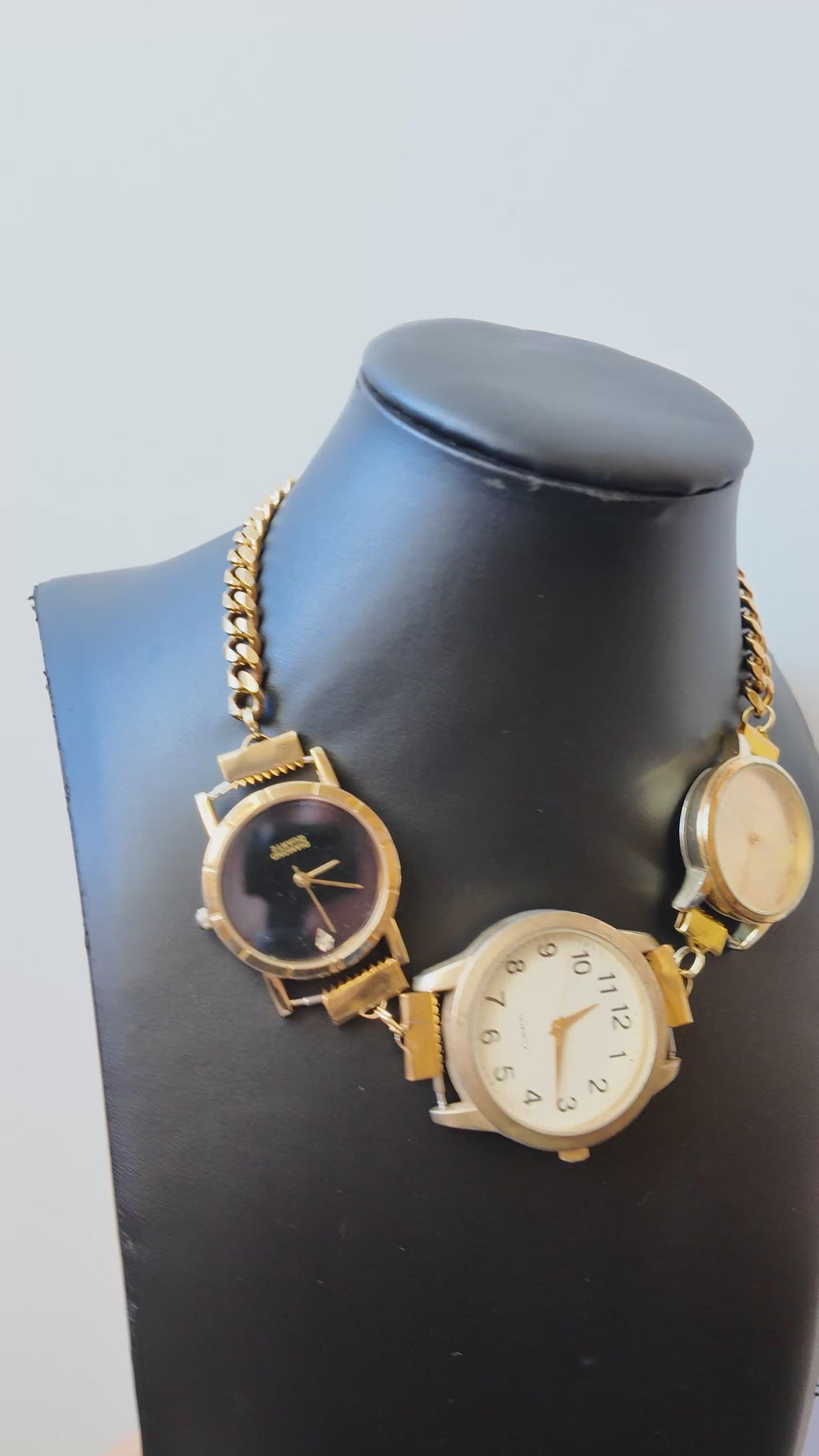 Black & Yellow Watch Necklace