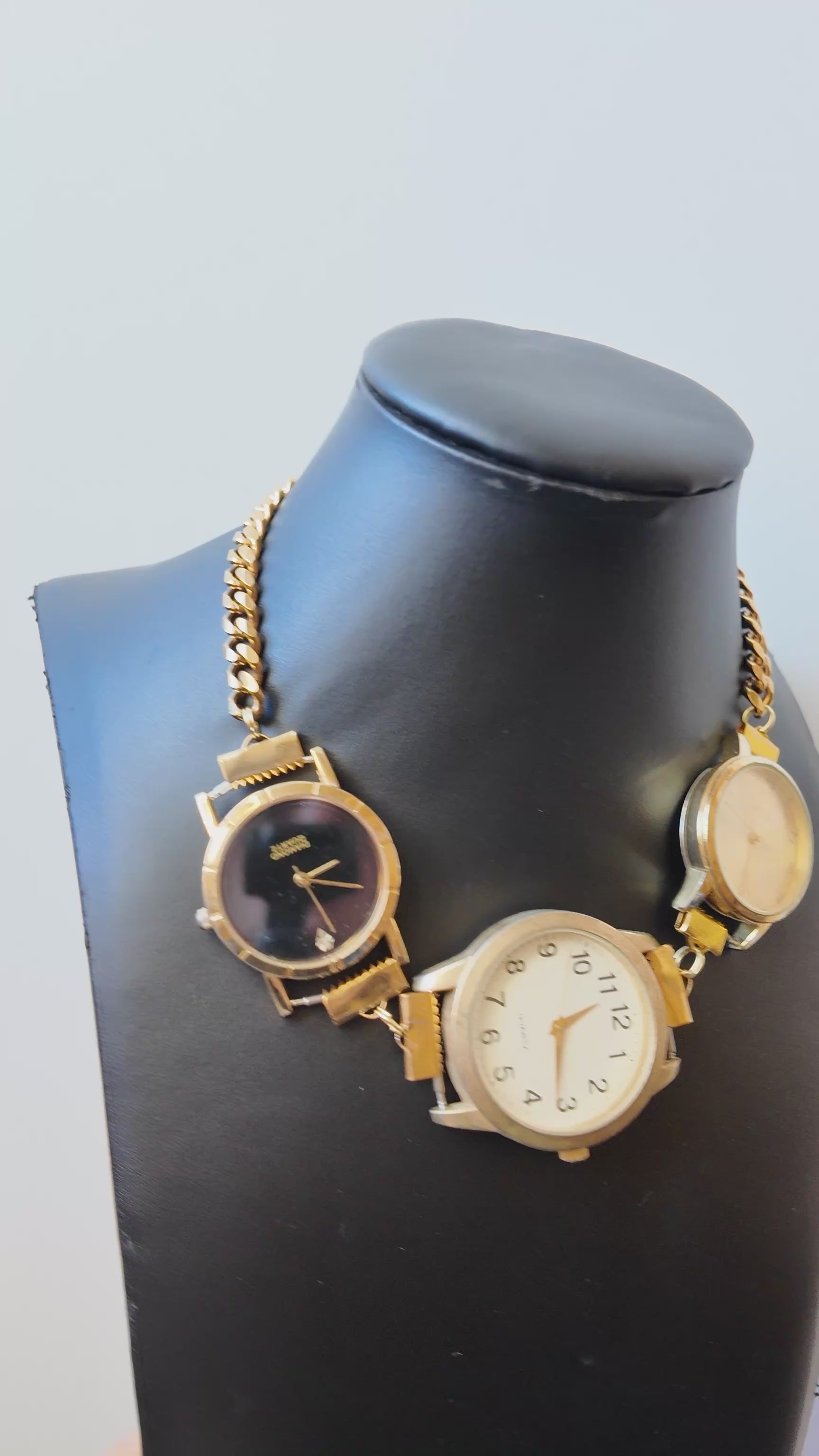 Black & Yellow Watch Necklace
